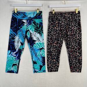 Calvin Klein Performance Wick Athletic Cropped Leggings Women’s Medium LOT of 2